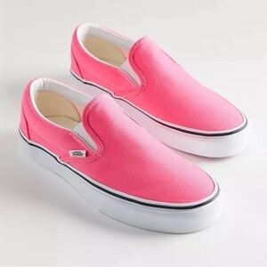 Vans Neon Pink Slip-On Shoes